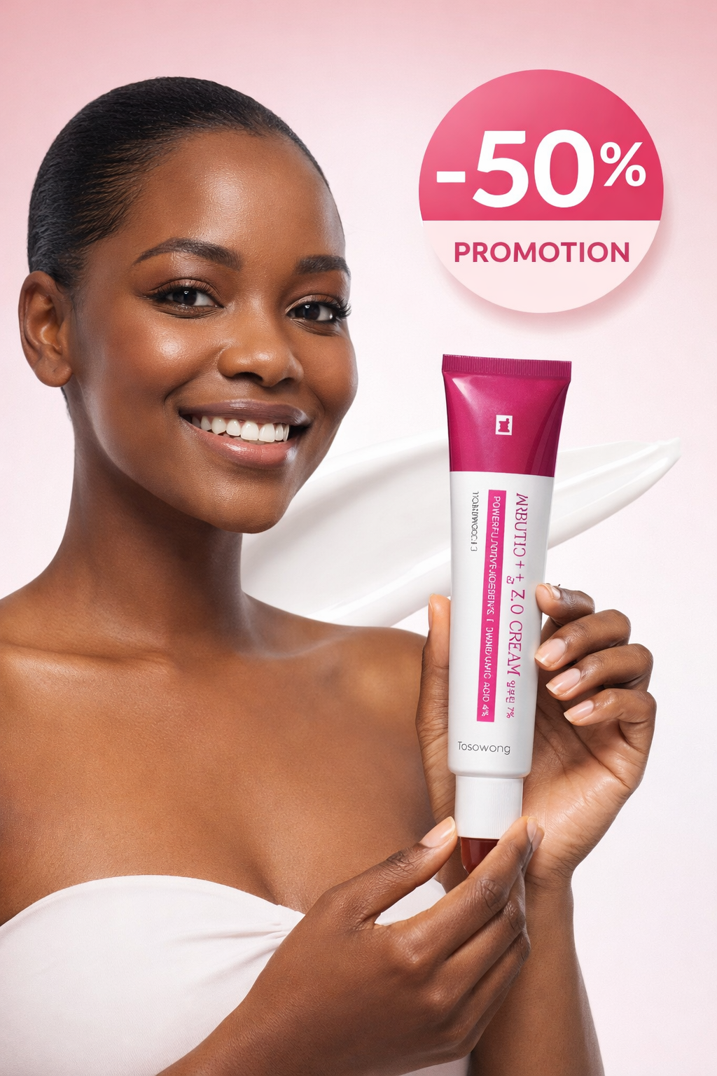 une crème Arbutin 7% + TXA 4%