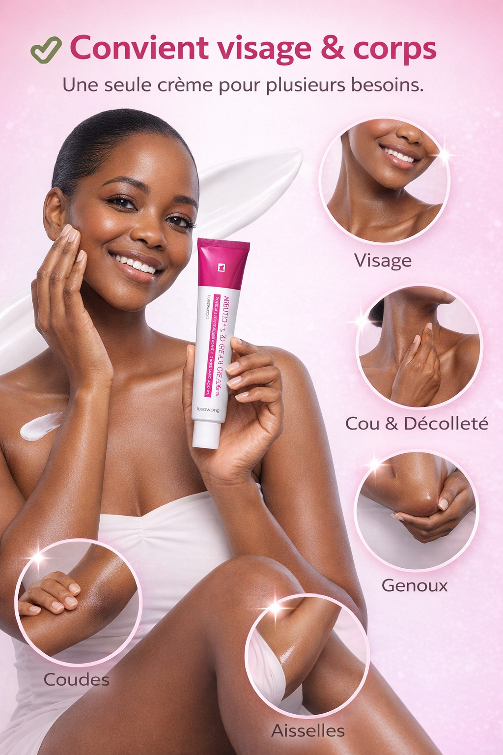 une crème Arbutin 7% + TXA 4%